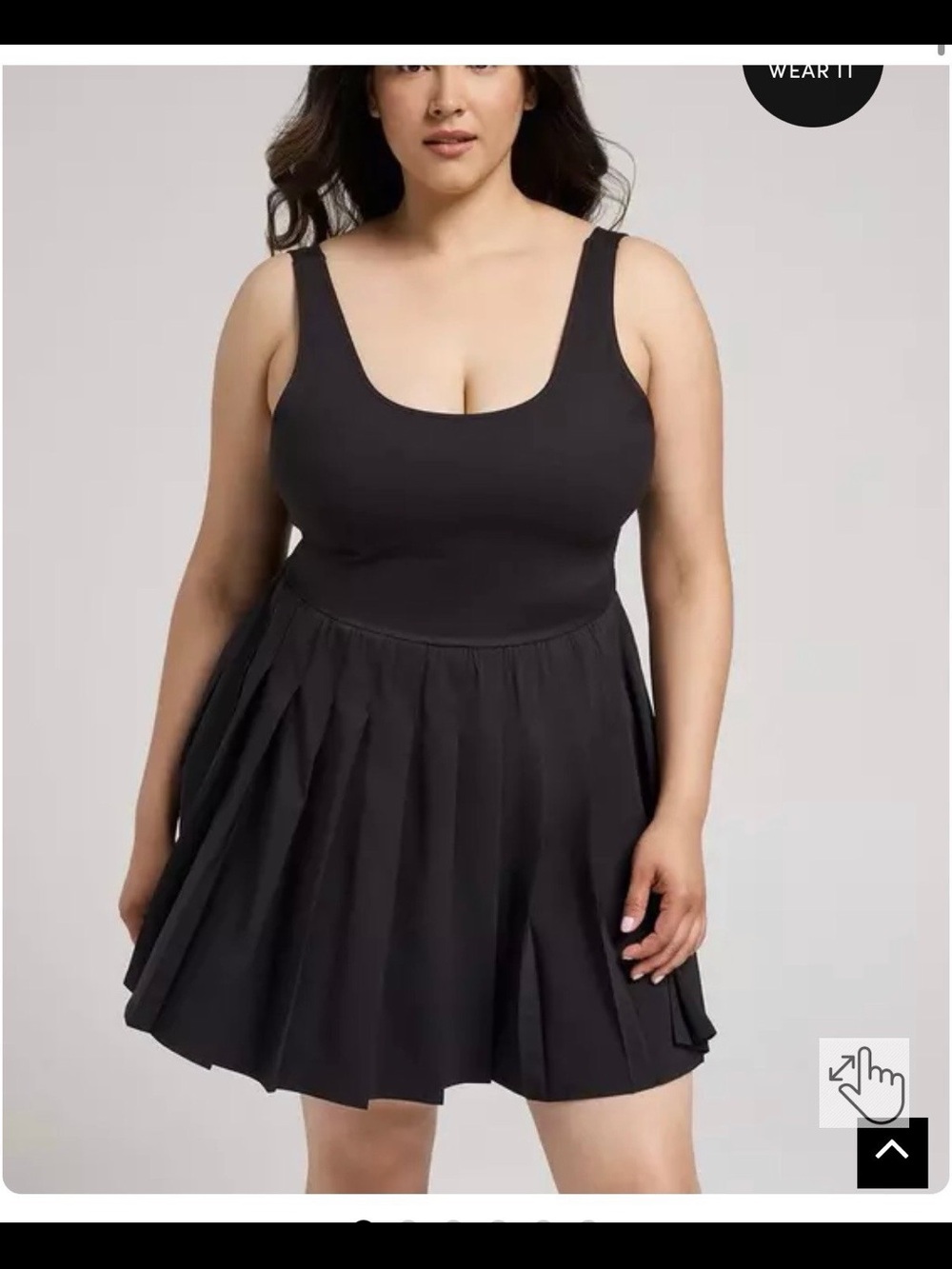 torrid Black Pleated Skater Dress